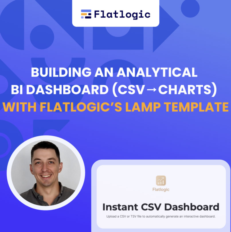Building an Analytical BI Dashboard (CSV → Charts) with Flatlogic’s LAMP Template